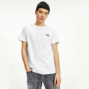 Tommy Jeans pánské bílé tričko CHEST LOGO - L (YBR)